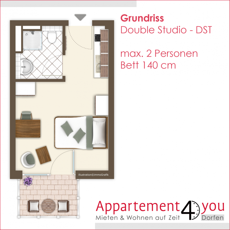 Grundriss Double Studio